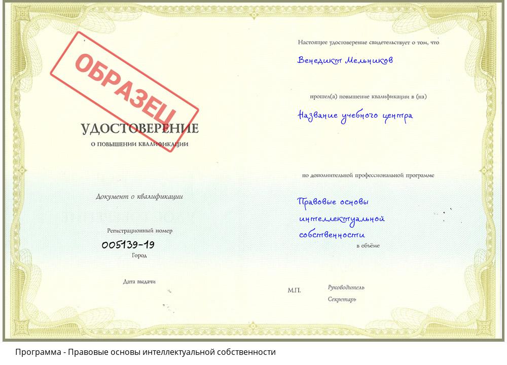 Правовые основы интеллектуальной собственности Мурманск