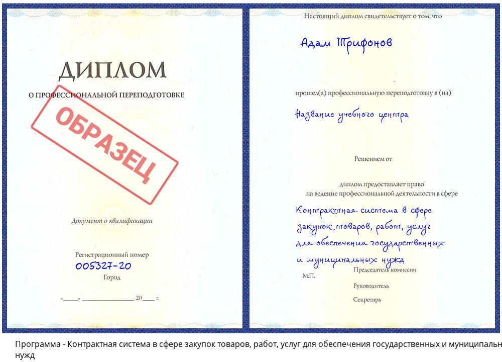 Контрактная система в сфере закупок товаров, работ, услуг для обеспечения государственных и муниципальных нужд Мурманск